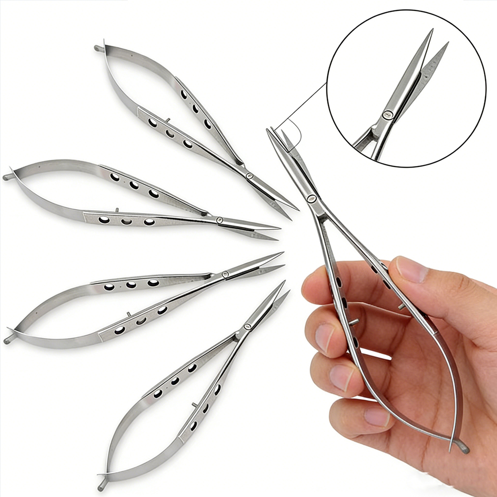 Medical Scissors - 5 قطع مقصات عينية منحنية غير