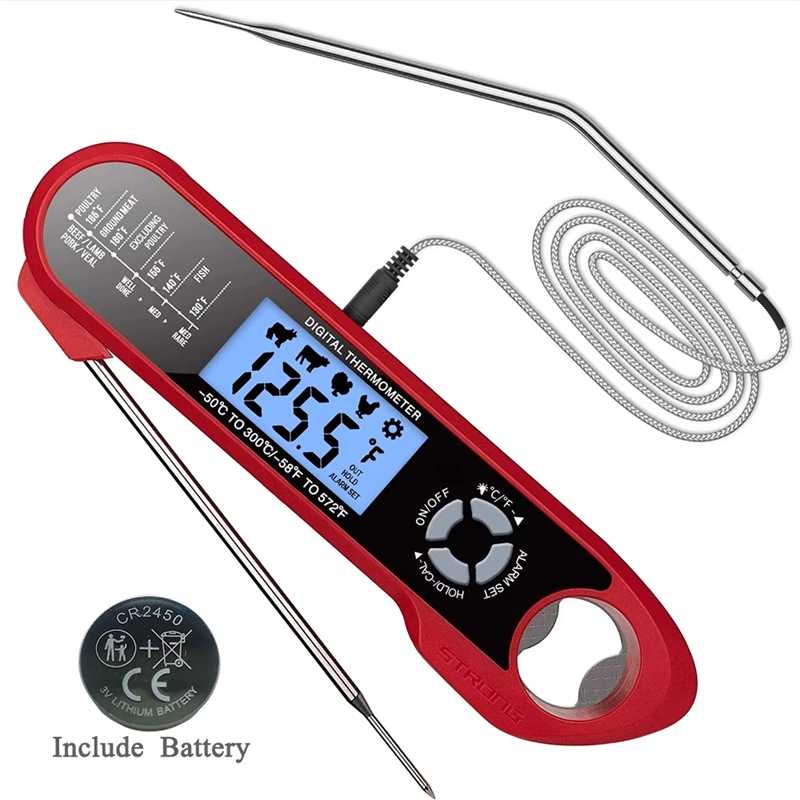 Thermometer Digital - ميزان حرارة رقمي للحوم بمجس مزدوج،