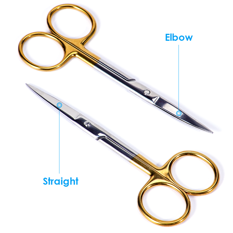 1 قطعة مقص أسنان بمقبض ذهبي، م - مراجعة Medical Scissors وسعره