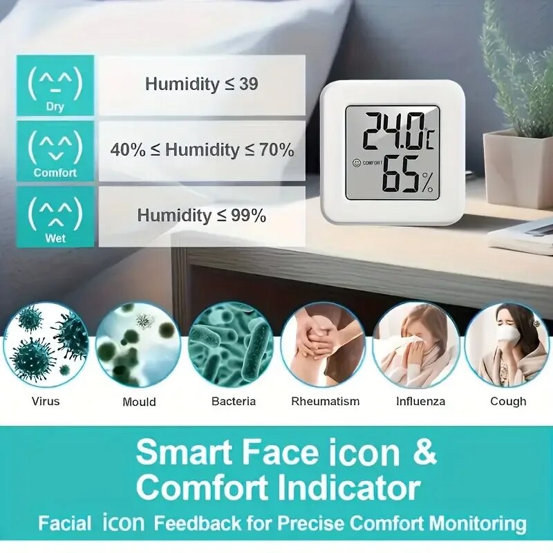 مقياس حرارة ورطوبة رقمي داخلي  - مراجعة Thermometer Digital وسعره