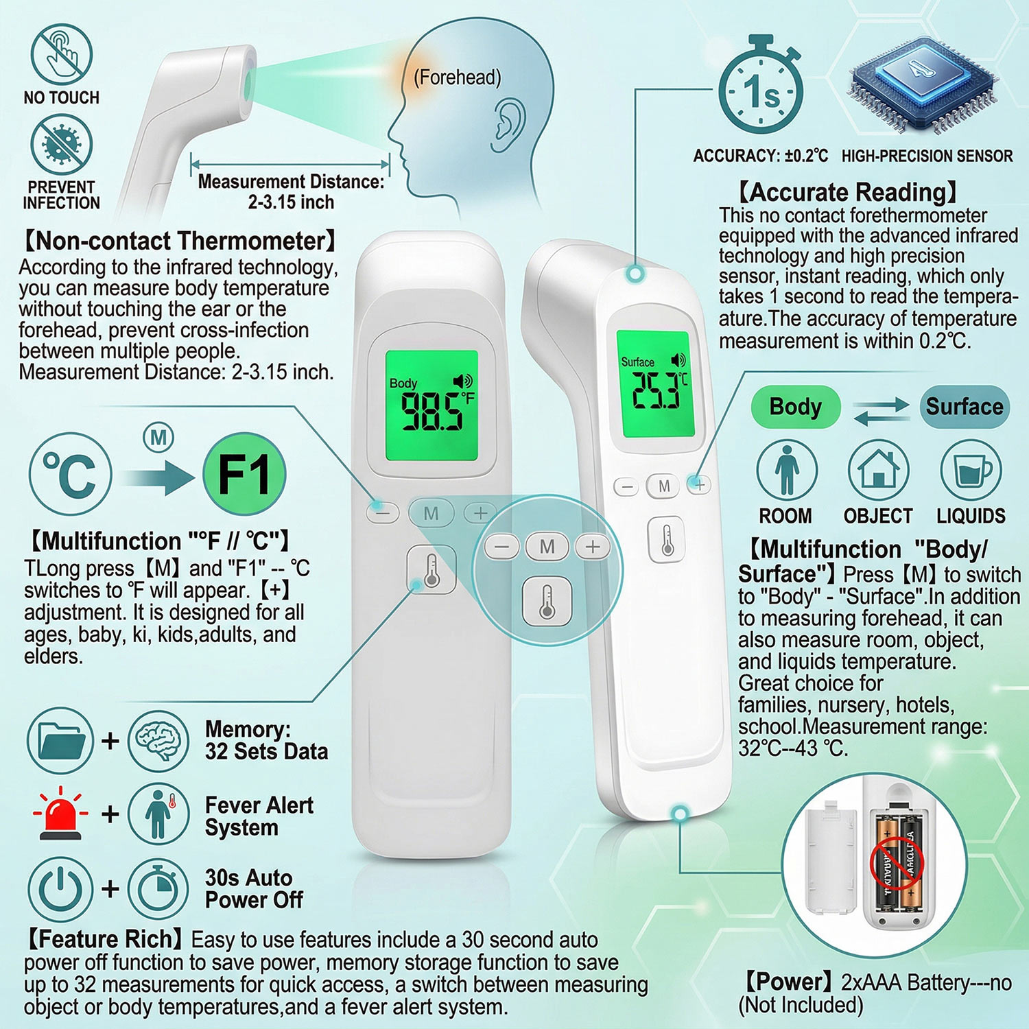 ميزان حرارة رقمي للجبهة، إلكتر - مراجعة Pulse Oximeter وسعره