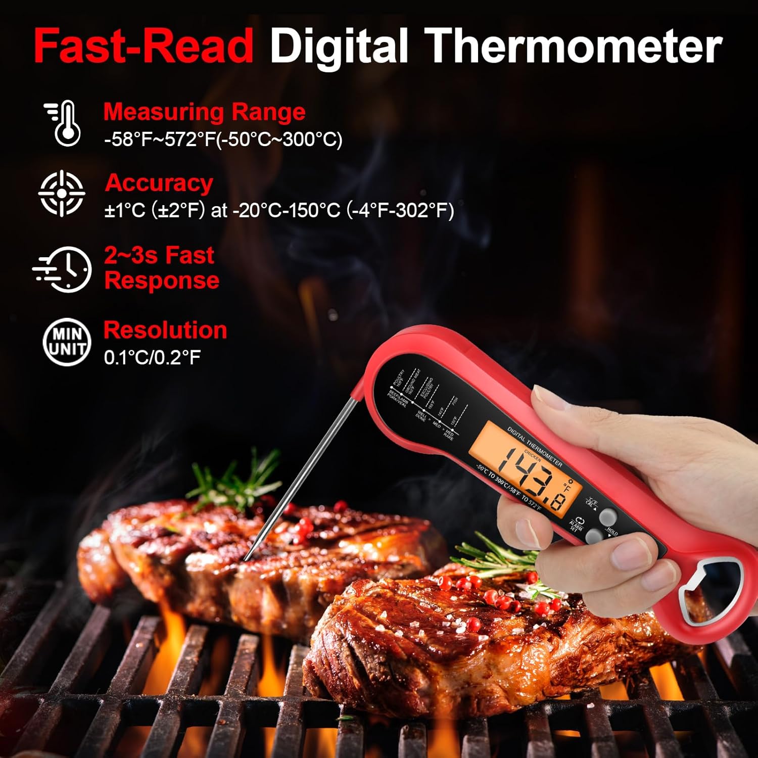 ميزان حرارة رقمي احترافي للحوم - مراجعة Thermometer Digital وسعره