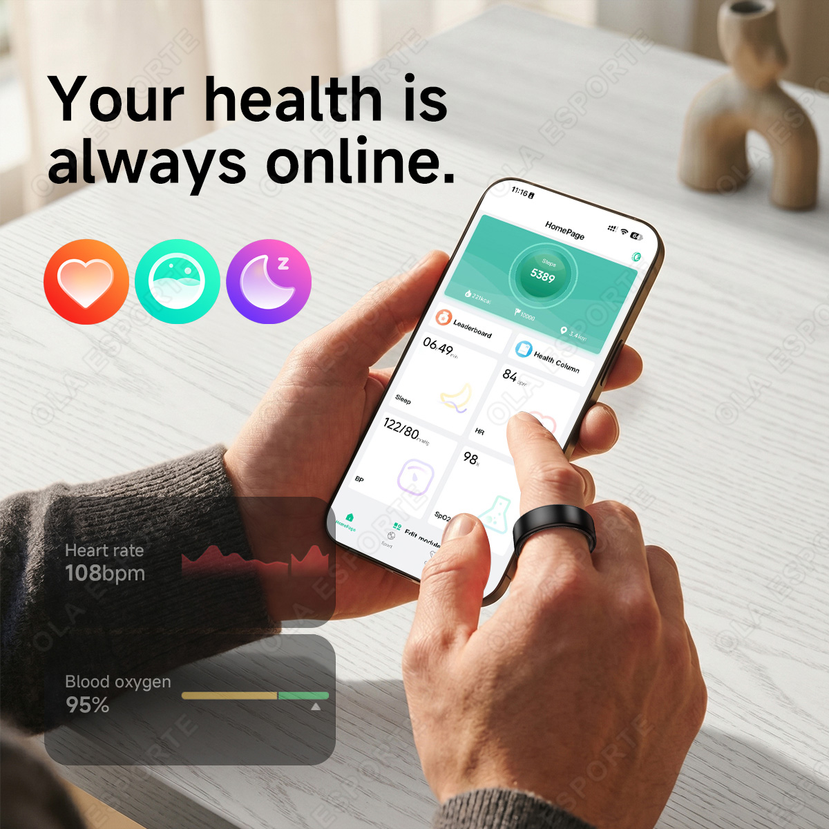 خاتم ذكي لمراقبة معدل ضربات ال - مراجعة Blood Pressure Monitor وسعره