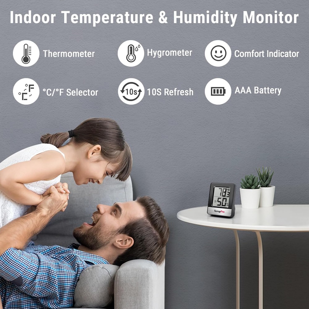 مقياس رطوبة رقمي داخلي مع مقيا - مراجعة Thermometer Digital وسعره